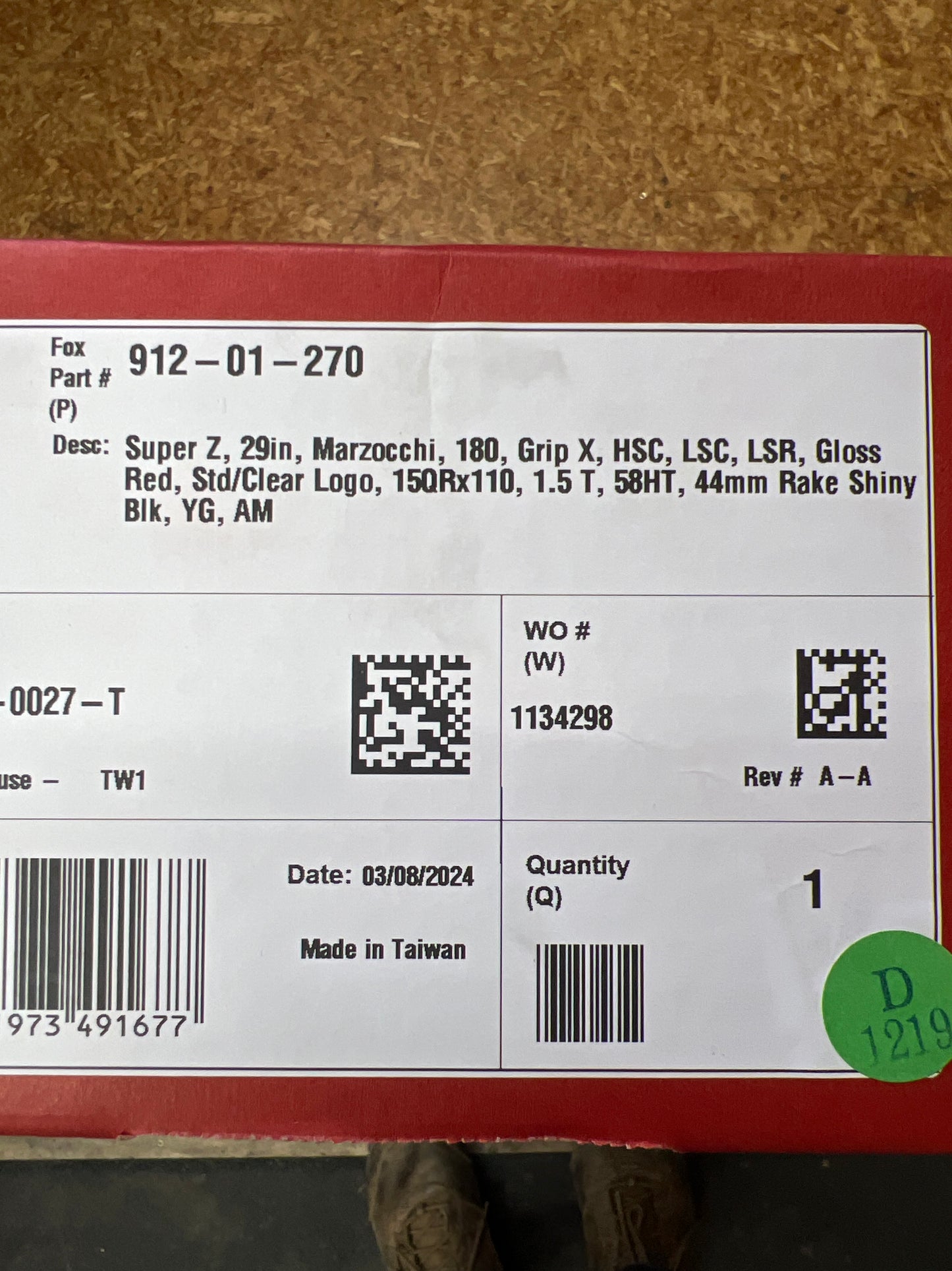 Marzocchi Super Z 180mm Red 38% off