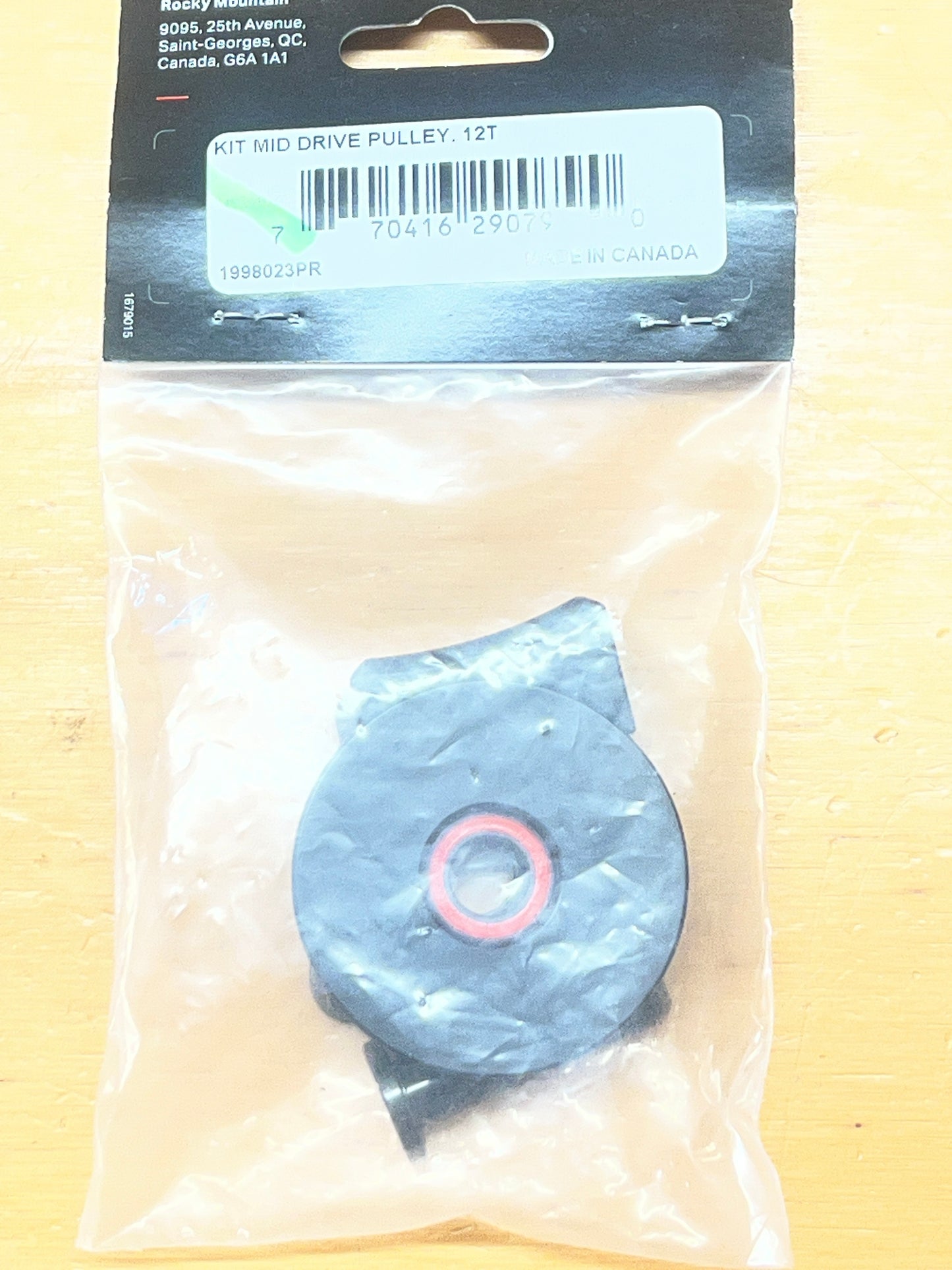 Rocky Mountain Mid Drive Pulley 12t Kit. 1998023